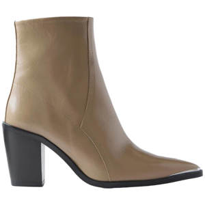 Mint Velvet Neutral Leather Ankle Boots